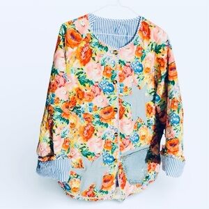 Quilted jacket with added appliqués